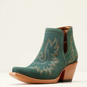 Ariat Teal Embroidered Ankle Boots